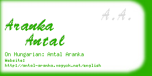 aranka antal business card